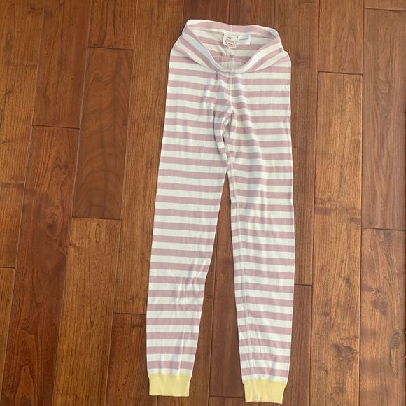 GIRLS HANNA ANDERSSON LONG JOHN PAJAMA SET~SIZE 160 (US14) PINK STRIPES - Picture 7 of 7